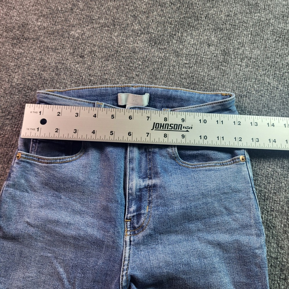 H M Womens Size 2 High Waisted Skinny Jeans Light Wash Denim - Picture 6 of 8